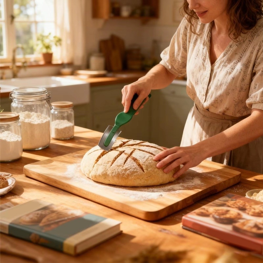 Bread Lame Scoring - มีดทำรอยขนมปัง ใบมีดโค้ง ทำความสะอาดง่าย ป้องกันสนิม กันลื่น พร้อมปลอกหุ้ม
