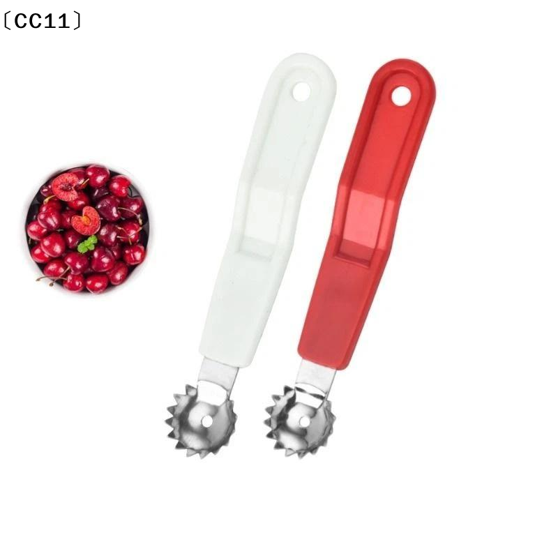 Kitchen Tools For Baking - 1/4 ชิ้นเครื่องมือแยกเมล็ดเชอร์รี่ หัวสแตนเลส ด้ามจับกันลื่น สำหรับใช้ในบ้าน ครัว