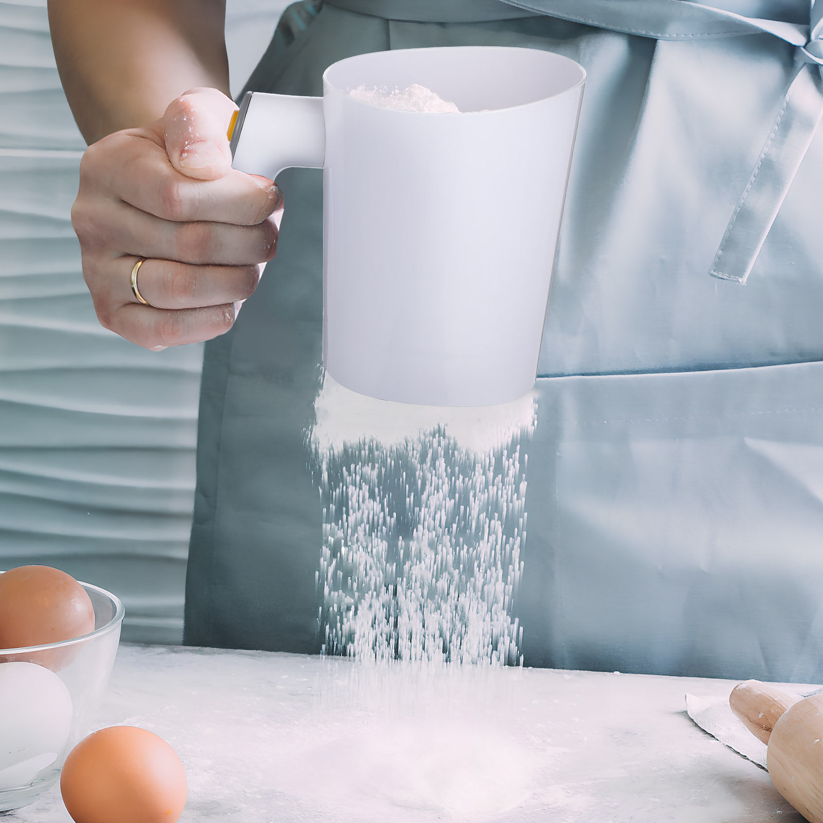 เครื่องร่อนแป้งไฟฟ้าแบบมือถือ  - Baking Powder Kitchen บทวิจารณ์และราคา