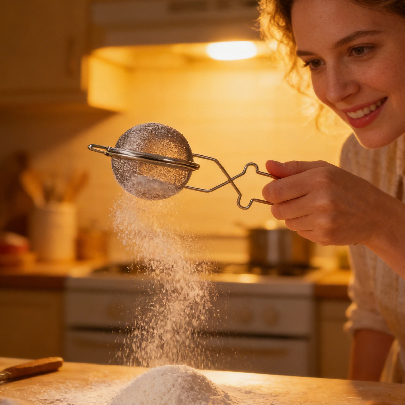 ตะแกรงร่อนแป้งสแตนเลส 1 ชิ้น ป - Baking Powder Kitchen บทวิจารณ์และราคา